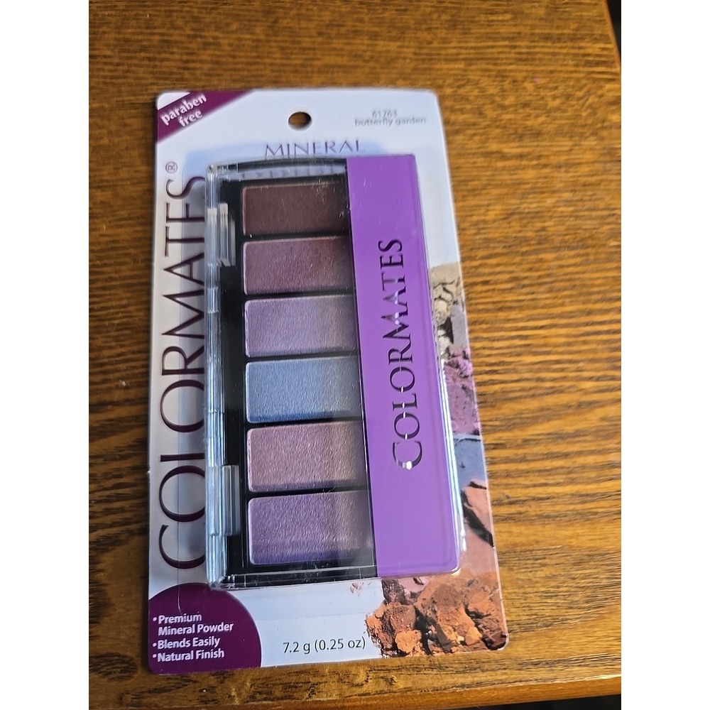 Colormates Mineral Eyeshadow Palette -‎ 6 Shades - 61763 Butterfly Garden - NEW